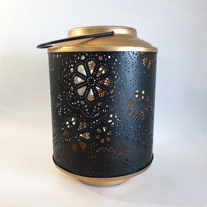 Black and gold cylinder lantern design 3