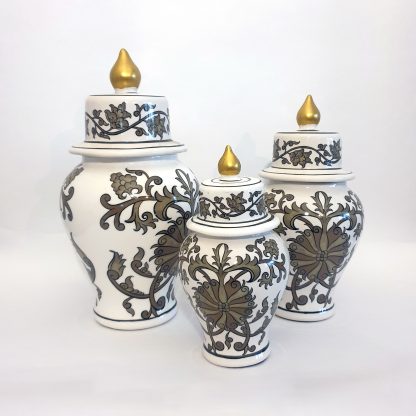 Ginger jar gold floral