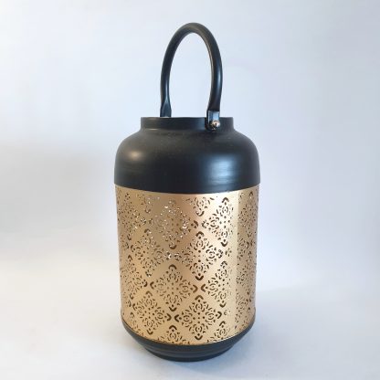 Gold and black cylinder lantern design 1