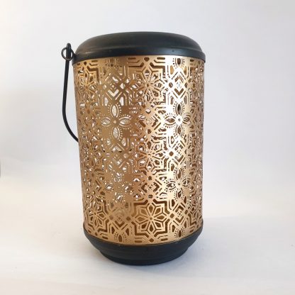 Gold and black cylinder lantern design 2