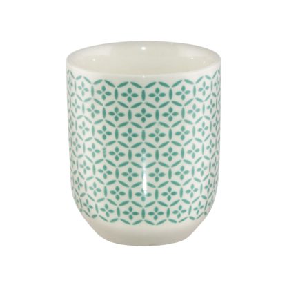 Green ceramic Moroccan tea cup