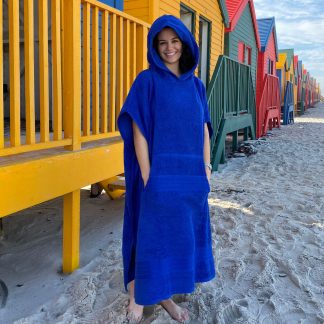 Hooded Cotton Ponchos Calf-length