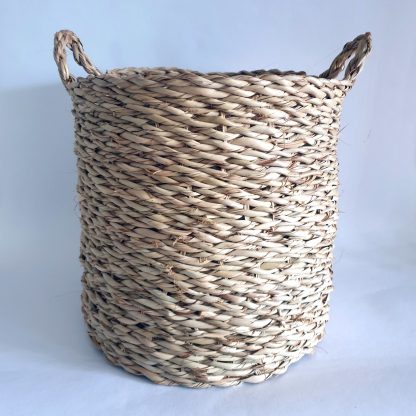 Reed storage basket with handles 30cm