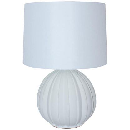 White shell lamp & shade