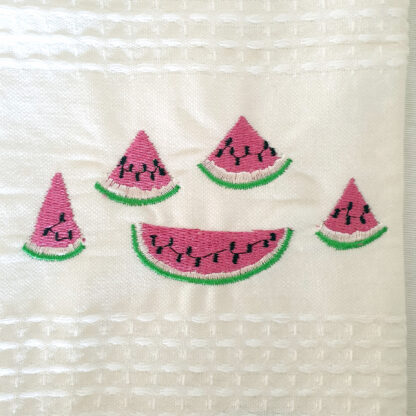 Embroidered tea towels Watermelon