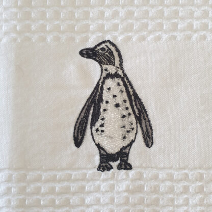 Embroidered tea towels Penguin