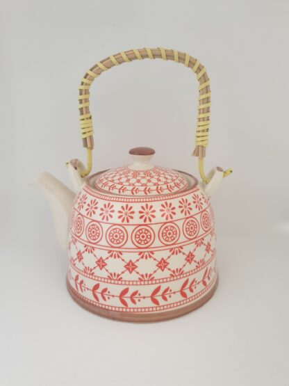 Ceramic tea pot red