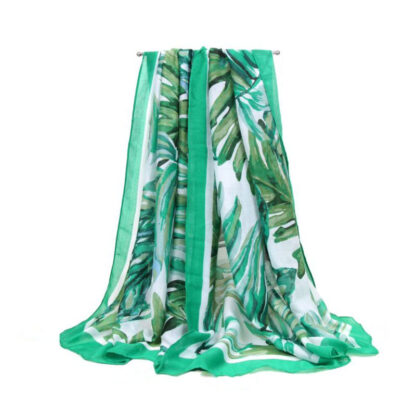 Scarf green tropical