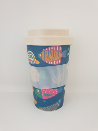 Bamboo travel mug fish